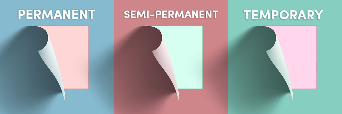Permanent, Semi-Permanent, Temporary sections