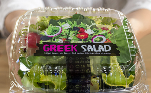 Salad label printed on HP Indigo