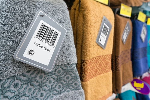 Multiple SKUs of Towels with Walmart RFID labels