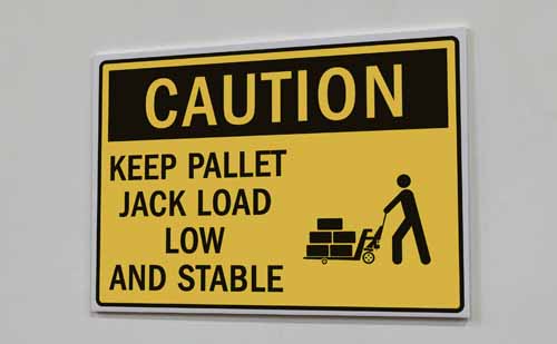 flat hanging safety sign from DLS