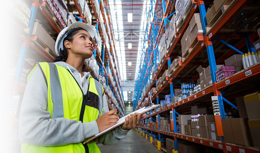 label-markets-warehouse-labels-barcode-scanner-scanning-products-barcode-shelf-worker-safety-vest-helmet-dls