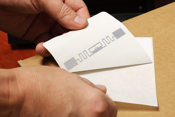 RFID inlays within a label